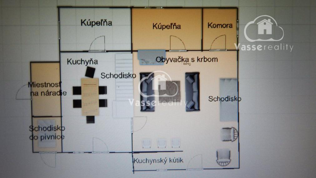 Chata vhodná na celoročné bývanie v Trávnici pri Podhájskej .