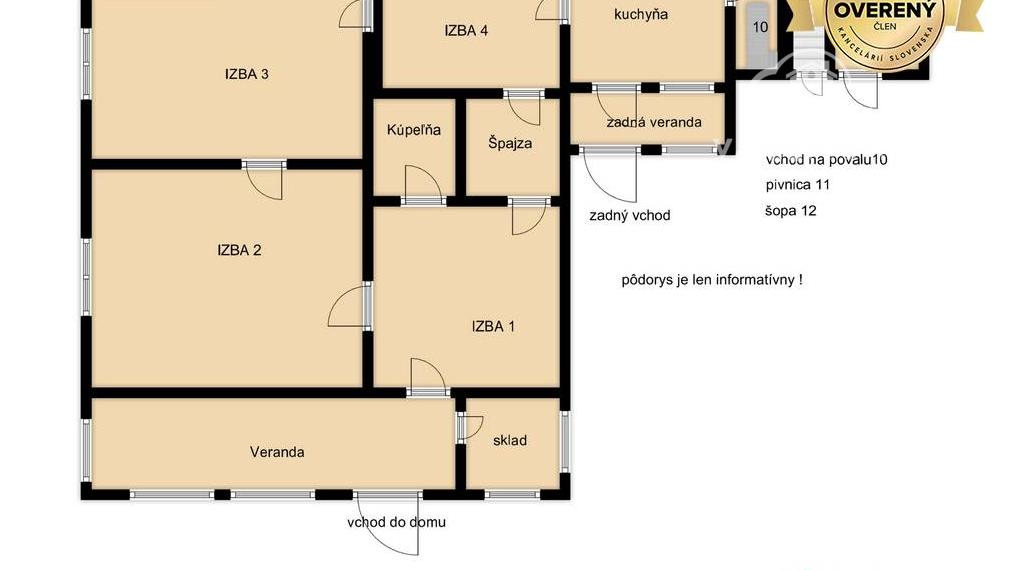 Tehlový 3 izb. dom v obľúbenej vinohradnickej obci Strekov pri Štúrove 27 km .