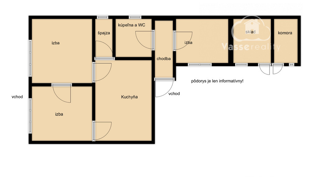 Na predaj suchý 3 izb. domček v obci Rúbaň  s novou elektrinou - Štúrovo len 30 km.