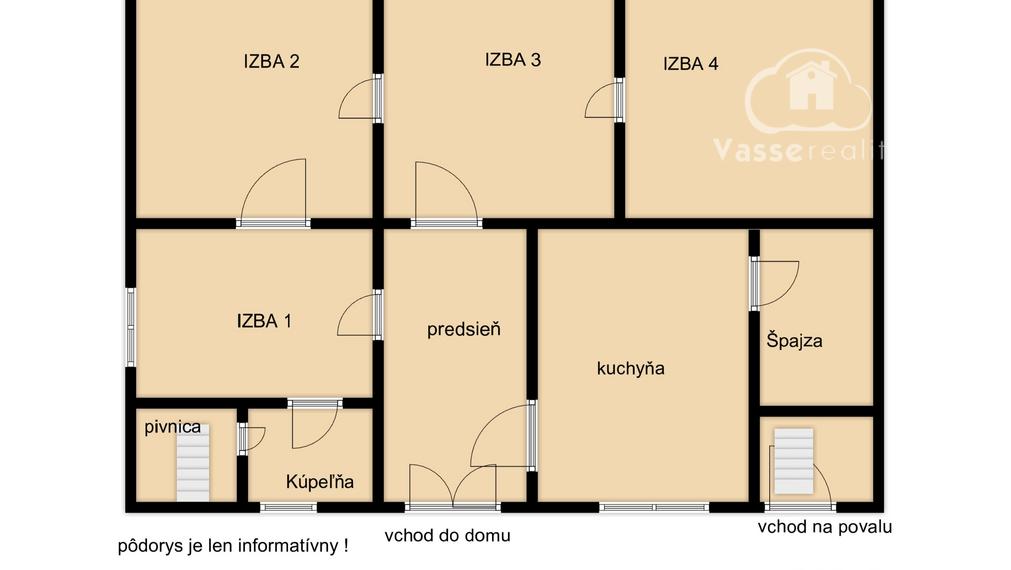 Na predaj 4 izb.dom s veľkou záhradou   3304 m2 v Rúbani  pri Štúrove .
