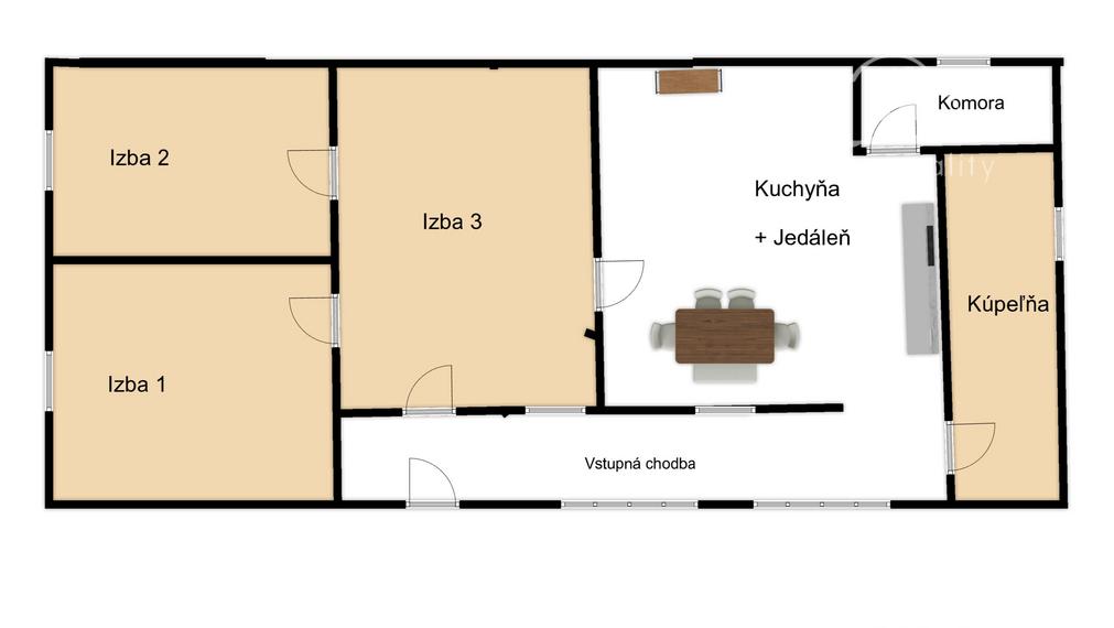 Na predaj 4 izbový rodinný dom v Kolárove s pozemkom 984 m2.