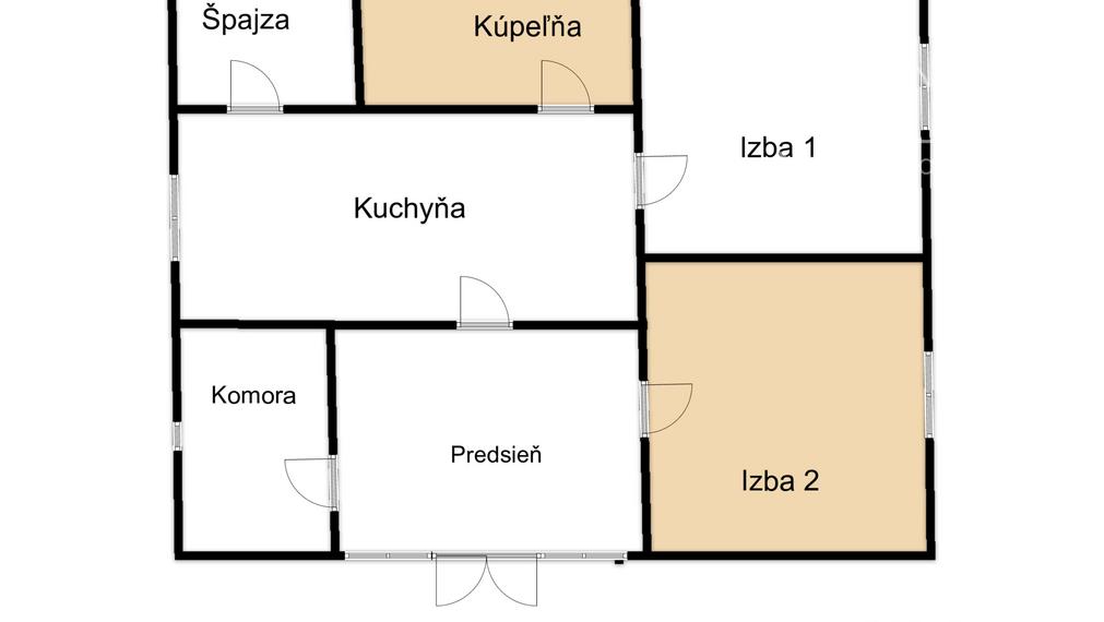 Na predaj vidiecka usadlosť so starším domom, hospodárskymi budovami a pozemkom 2104 m2  v obci  Martovce.